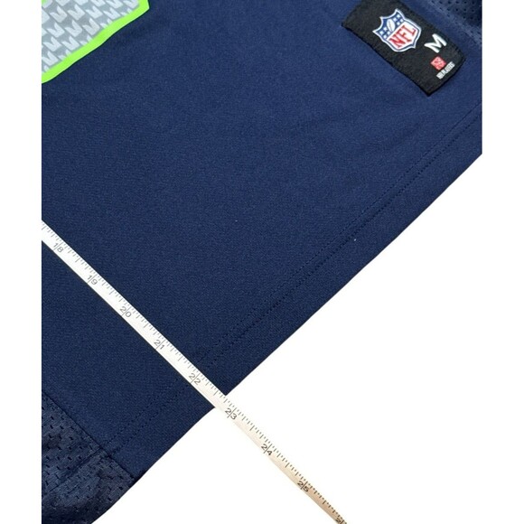 NFL Youth Navy Team Football Jersey Seattle Seahawks Wilson #3 Medium 10/12 - Picture 8 of 8
